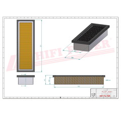 Filtre à air adaptable HIFI FILTER SC70033
