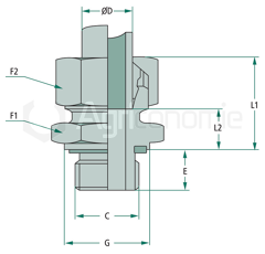 Raccord droit BSP, à visser 315 bars pour STAUFF GER12L 3/8 adaptable