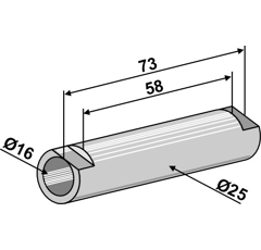 Espaciador Ø 16 - 25 mm adaptable - BlackSteel©