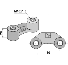 Écrou à panier - M16x1,5 -50