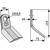 Couteau-Y pour broyeur 125x50mm M.E.A.A.T. 1844 adaptable 