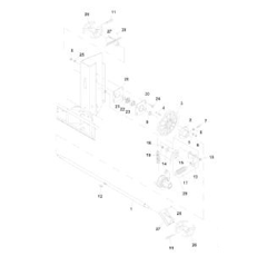 Chaîne à rouleaux 1/2 " pour épandeur à engrais AMAZONE ED052 origine