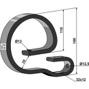 Oberfeder 32 x 12 mm für Hackgerät 33720004 Nachbau  