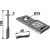 Couteau pour faucheuse REFORM 226611657 adaptable - Blacksteel©