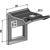 Halter für Zinken 60x12 mit Verstärkungsfeder 60x10