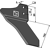 Lame gauche 160 mm pour bineuse EINBÖCK 15-290-01 adaptable - BlackSteel©