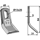 Fléau 84 mm pour broyeur NOREMAT 103006 adaptable