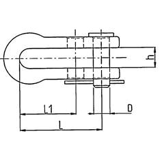 Manille double trou 50 mm pour stabilisateur à chaîne adaptable