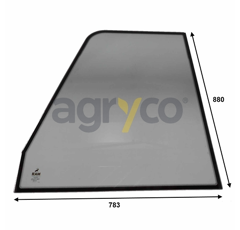 Vitre de portesupérieure - gaucheâ -â plateâ -â teintée pour téléscopique JCB 827/30536 adaptable