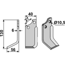 Fräsmesser Links 130 x 40 B.C.S. Nachbau