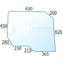 Vitre de porte D/G pour machine agricole RENAULT 6005002914 adaptable