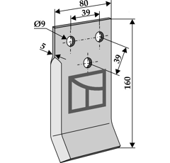 Couteau pour mélangeuse AGM C08005 adaptable - Blacksteel©
