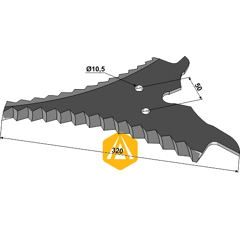 Couteau pour mélangeuse STRAUTMANN 504.36.501 adaptable - Blacksteel©
