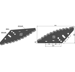 Futtermischmesser für HI-SPEC VF0009 Nachbau