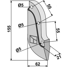 Soc pour semoir REFORM 300.423.307-1 adaptable - BlackSteel©