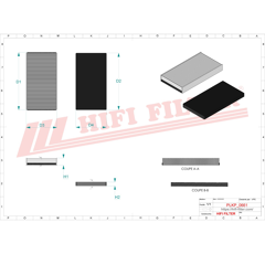 Kit filtre habitacle adaptable HIFI FILTER KC50391