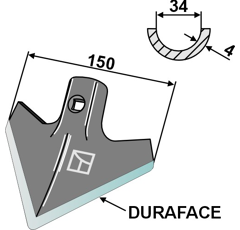 Cœur 150 x 4 mm pour bineuse HATZENBICHLER 1911010002 adaptable | renforcé - BlackSteel©