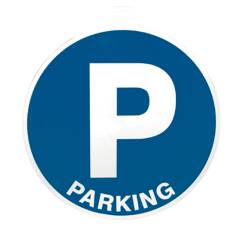 Plaque de signalisation ''PARKING'' en PVC rigide - pièces d'usure