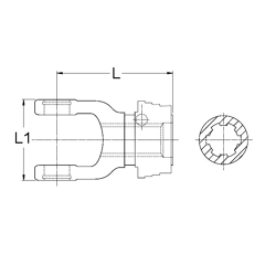 Machoire extremite 1"3/8 6C 42x104 mm verrou à billes QSG | WALTERSCHEID