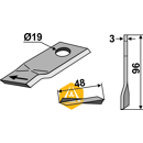 Couteau gauche pour faucheuse PÖTTINGER 434980 adaptable - Blacksteel©
