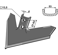 Gänsefussschar,355x6 mm Case IH Nachbau 043PWV1400