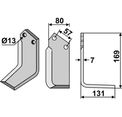 Fräsmesser - rechts KUH29R Kuhn Nachbau