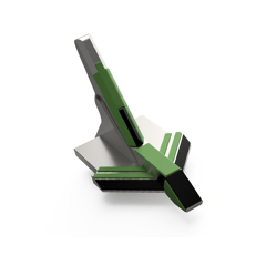 Pointe de décompacteur avec plaquettes carbure, plaquettes carbure triangulaire et rechargement HE-VA 645000044 adaptable