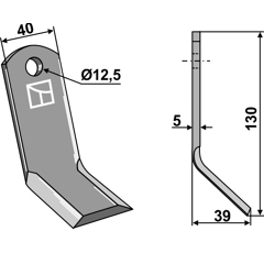 Couteau Y pour broyeur CARONI 05001250 adaptable - BlackSteel©