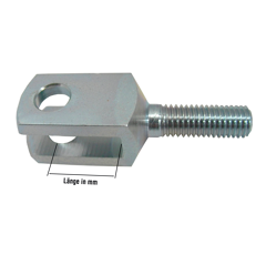 Gabelkopf verzinkt mit Aussengewinde 71752 A-M 6x12 