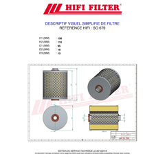 Filtre à huile adaptable HIFI FILTER SO679