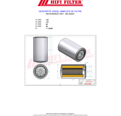 Filtre à gasoil adaptable HIFI FILTER SN55021