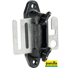 Lot de 2 isolateurs de blocage avec plaque raccordement inox - PATURA