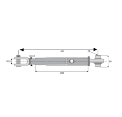 Stabilisateur pour tracteur JOHN DEERE VPL3248 adaptable