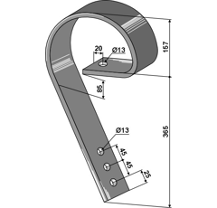 Dent niveleuse cultivateur DAL-BO 91707 adaptable - Blacksteel©