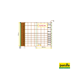 Filet électrifié avec piquets double pointe 50 m - PATURA