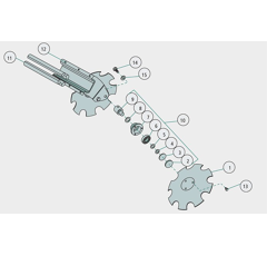 Moyeu pour déchaumeur à disque HORSCH 23246101 adaptable