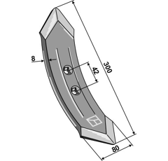 Schar K32 für System Kongskilde - 105000650 - 105.000.649 | Kongskilde - Nachbau