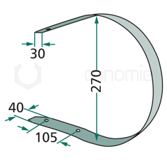 Racleur en tôle élastique pour autochargeuse HAGEDORN 45558 adaptable