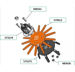 KIT étoiles à doigts 290mm pour bineuse KULT KRESS K.FH 992013 adaptable - BlackSteel©