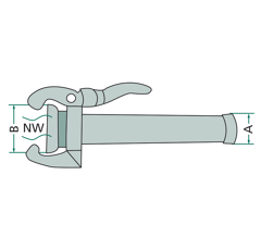 Raccord femelle Ø 108 - 145,5 mm avec filetage mâle adaptable