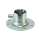 Bride ronde galva DN200 avec piquage 1''mâle