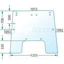 Pare-brise pour machine agricole JOHN DEERE AL71287 adaptable