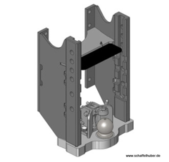 Lagerbock HVLB, Kugel 80W= 330 S32, Same Fortis, Iron, Schwarz    