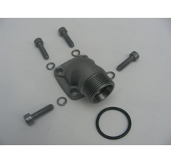 Winkel-Schraubflansch 90°   AG 26x1.5Lochkreis 40mm, max. Betriebsdruck 100 barO-Ring 26x2.5, 4-Loch-Flansch  WF40CEL18