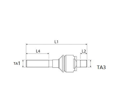 Rotule axiale pour tracteur DEUTZ-FAHR S7844 adaptable