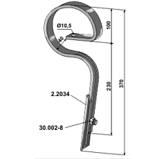 Garezinken mit Schar 20924 Regent Nachbau