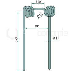 Peigne 660 mm pour semoir adaptable