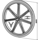 Packerring Ø 900 x 71 x 100 mm Nachbau  