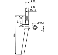 Kreiseleggenzinken D20 Länge 330 RH2 - LELY - Nachbau
