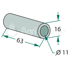 Entretoise 63x11 pour broyeur HUMUS adaptable 
